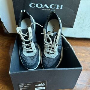 Coach Women’s Black/Chalk (cream) Citysole Sig Signature Runner Sneakers